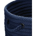 thumbnail image 4 of 14" Navy Blue Handcrafted Round Braided Basket, 4 of 6