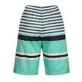 thumbnail image 4 of JINMGG Summer Fall Mens Shorts Clearance,Men Colorblock Striped Print Beach Pants Surf Pants Elastic Lace Up Cropped Pants, 4 of 7