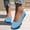 BU3, variant on Womens Knit On Shoes Canvas Upper Round Toe Flat Sole Casual Sneakers for Women Non Rubber Sole Breathable Ballet Footwear US :5.5