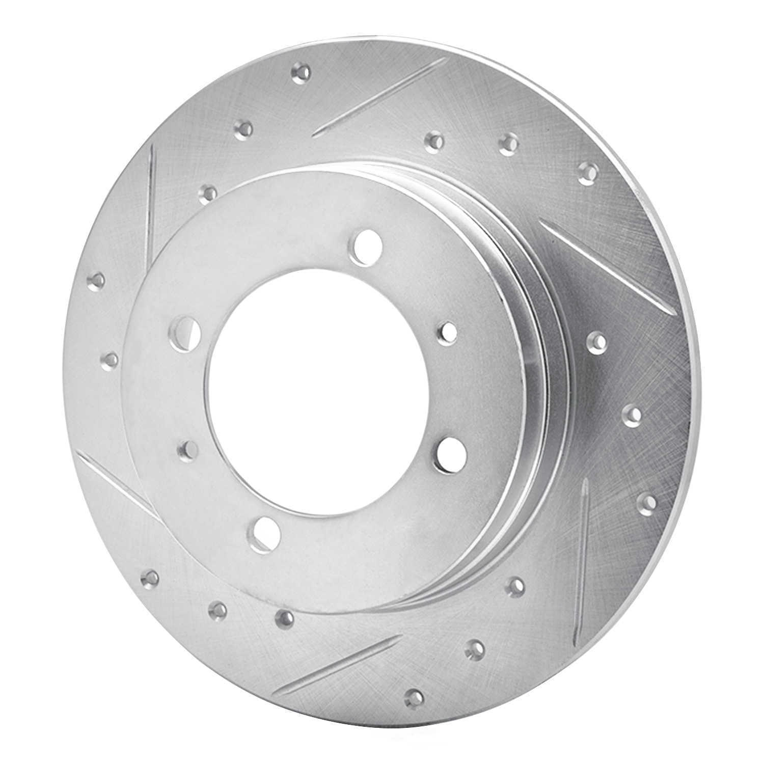 Dynamic Friction Company 631-72011L DFC Brake Rotor - Drilled And Slotted - Silver