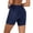 Navy Blue, variant on Ocean Blues Women's High-Waisted Board Shorts with Mesh Splicing Swim Bottoms Swim Shorts Size L