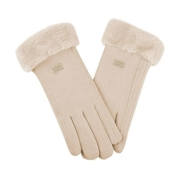 QHUDLV Velvet Winter Gloves,Women’s Full Finger Mittens,Cute Furry Warm Wear