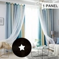 thumbnail image 4 of Labymos Decdeal 1PCS Star Curtains Hollow Style Sheer Colorful Double Layer Star Window Curtains for, 4 of 8