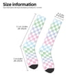 thumbnail image 2 of Balery Colorful Checkerboard Calcetines novedosos Calcetines deportivos Calcetines hasta la rodilla Calcetines de algodón Calcetines originales y geniales, 2 of 6