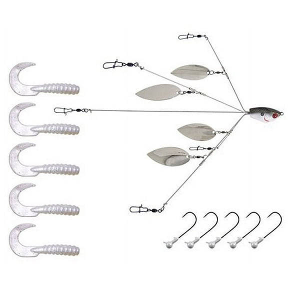 YUM Yumbrella Ultralight Flash Mob 5 Wire Fishing Spinnerbait Tennessee Shad