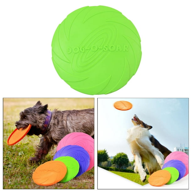 Volador para perros Colco juguete de Goma Suave 15cm Verde