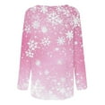 thumbnail image 5 of YUGYXL Womens Long Tunics Tops to Wear with Leggings Long Sleeve Blouses Shirts Pink XL, 5 of 5