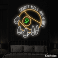 thumbnail image 2 of Craftnamesign Don't Kill My Vibes Neon Sign, Billiard Pool Room Decor, Billiard Club Sign, 2 of 4