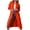 Orange, variant on Lovskoo 2024 Long Cardigans for Women Trendy Long Sleeve Casual Warm Solid Color Coat Long Outerwear Sweater Knit Cardigan Orange