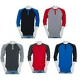thumbnail image 6 of Styllion Big and Tall Mens Raglan Baseball Shirts - RHQS, 6 of 7