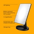 thumbnail image 3 of Conair Reflections LED Lighted Vanity Makeup Mirror with Touch Screen, Black, 3 of 10