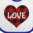 thumbnail image 4 of Inktastic Valentine Buffalo Plaid Love Boys or Girls Baby Bib, 4 of 4