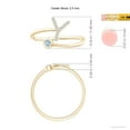 thumbnail image 4 of ANGARA Natural Capital "Y" Diamond Initial Ring with Bezel-Set Aquamarine in 14K Yellow Gold for Women (Size-2.5mm) | March Birthstone, Anniversary, Jewelry Gift for Women | Natural Aquamarine Ring, 4 of 8