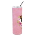 thumbnail image 2 of Carolines Treasures CK4145TBL20 German Boxer Pink Flowers Stainless Steel 20 oz Skinny Tumbler 20 oz multicolor, 2 of 4