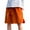 Orange, variant on Mens Summer Shorts Solid Sports Breathable Holiday Beach Elastic Waist Drawstring Pockets Pants