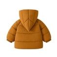 thumbnail image 3 of OGLCCG Hooded Puffer Jackets for Girls Lightweight Warm Quilted Winter Coat for Girls Full Zip Cute Down Jacket with Pockets(Orange,5-6 Years), 3 of 6