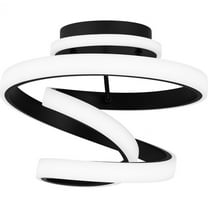 Quoizel Aviva Integrated LED Matte Black Semi-Flush Mount - Matte Black