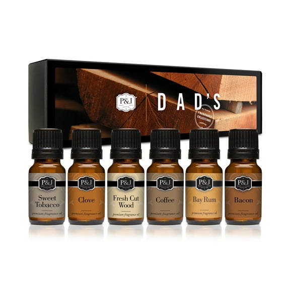 P&J Fragrance Oil | Dad’s Set of 6 - Scented Oil for Soap Making, Diffusers, Candle Making, Lotions, Haircare, Slime, and Home Fragrance