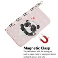 thumbnail image 3 of Case for Samsung Galaxy A02S Cover Magnetic 3D Pattern Wallet Flip Case With Strap - Cute panda, 3 of 5