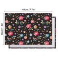 thumbnail image 5 of Pioneer Flower Floral Print Pattern Summer Placemats Table Placemats Set Of 6-Linen Kitchen Washable Placemats Table Mats 12x18 Inch Non-Slip Heat Resistant, 5 of 5