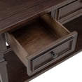 thumbnail image 6 of EUROCO 50" Classic Retro Style Console Table, Wood Furniture with 3 Top Drawers and Open Style Bottom Shelf, Espresso, 6 of 8