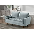 thumbnail image 5 of US Pride Furniture Velvet 58'' Loveseat for Living Room, Light Gray, 5 of 7