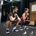 thumbnail image 3 of 8x6 Ft Gym Mat, Thick Large Exercise Mat for Men and Women Fitness,Black Workout Mat for Yoga,Home Workout, Plyo, Cardio, Jump Rope, Weights, 3 of 8