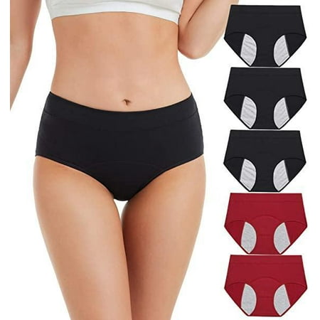 

Side Leakage Proof Physiological Triangle Women s Underwear Cotton Women s Breathable Solid Color Underwear Seamless Comfortable Underwear 5Pcs