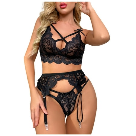 

YUNAFFT Shapewear for Women Plus Size Sentiment Underwear Splices Lace Of Three Appeal Suit Show Pajamas On The Back Garters