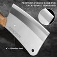 thumbnail image 3 of 7.3-inch Chinese Bone Cleaver - Heavy Duty Butcher Knife Meat Chopper with Nature Wooden Handle, Perfect for Home Kitchen Use$$Home Decor, Kitchen, & Other, 3 of 8