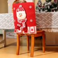 thumbnail image 1 of Feltree Housses de Chaise de Noël Rouges avec Design de Père Noël Bonhomme de Neige Renne pour Décoration de Dossier de Chaise, Tissu Lavable Facile à Installer, Parfait pour Décoration de Fête de Vacances Restaurant Maison, 1 of 8
