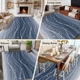 thumbnail image 5 of Navy Blue Ombre Area Rugs 6'x9', Washable Small Throw Rugs for Kitchen Dining room, Modern Abstract Striped Polka Dots Indoor Outdoor Rug Non-Slip Low Pile Carpet Runner Reversible Floor Mats, 5 of 8