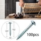 thumbnail image 5 of 100 tornillos autorroscantes M4 25, de rosca gruesa, resistentes para madera, con orificios oblicuos para muebles y armarios., 5 of 9