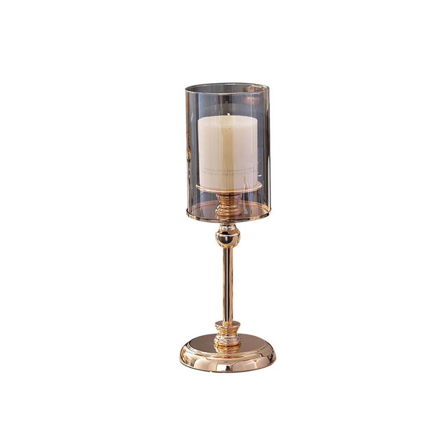 Candelabro De Vidrio Candelabro De Pie Estable Candelabro De Estilo Europeo Luz De Banquete Candelabro Multiusos Decoración Para El Hogar Oficina Hotel Speravity HA026767-01