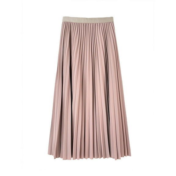 1PCS suit material pleated skirt-light pink