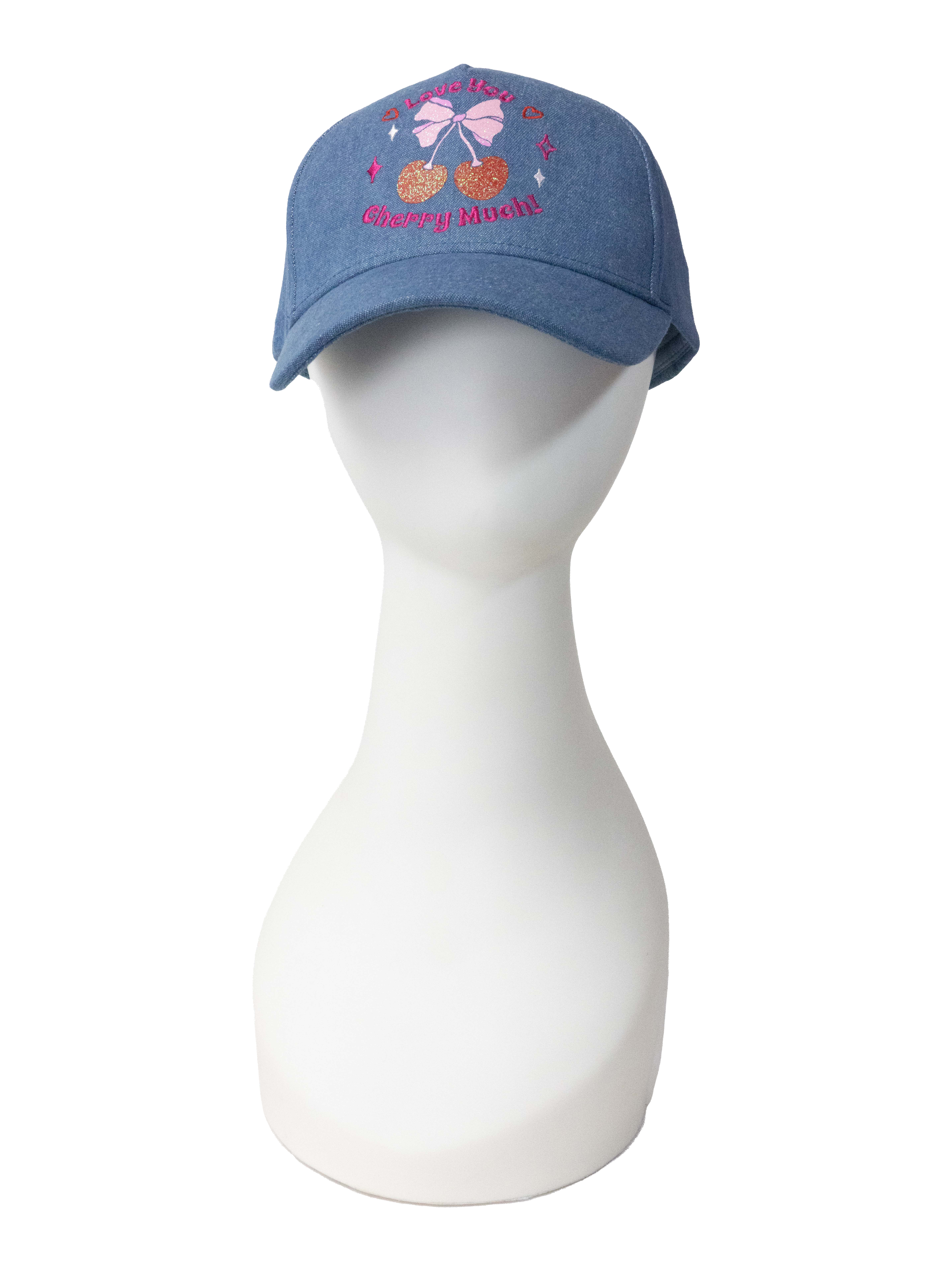 Wonder Nation Girls Cherry Icon Baseball Hat One Size Fits Most