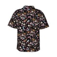 thumbnail image 3 of Daiia Daisies Flowers Hawaiian Shirt for Men Gentle Cotton Regular Short Sleeve Casual-Medium, 3 of 9