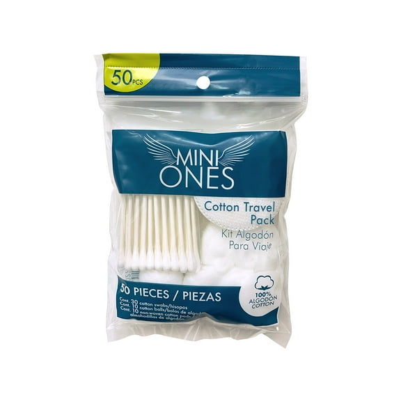 Kit Algodón para viaje Mini Ones 50 pz