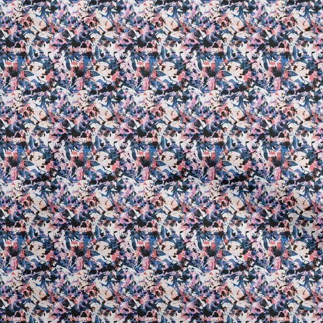 oneOone Cotton Poplin Blue Fabric Abstracts Craft Projects Decor Fabric Printed By The Yard 42 Inch Wide