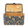 thumbnail image 5 of SINGER Large Premium Tackle Sewing Basket Navy Paisley Print with Notions Sewing Kit and Matching Pin Cushion, 5 of 6