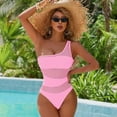 thumbnail image 3 of Traje de baño para mujer, traje de baño ahuecado, traje de baño de una pieza de malla, color sólido, multicolor, 3 of 5