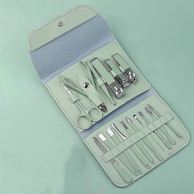 Manicure Pedicure Set with Nail Clippers Scissors, Durable Stainless Steel Travel Grooming Kit