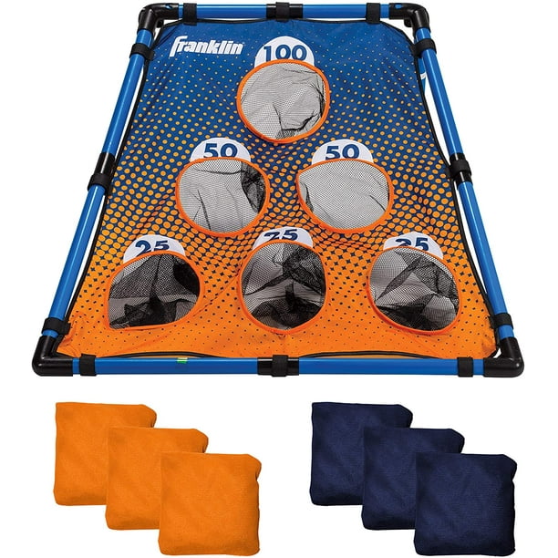 6 Hole Bean Bag Toss Indoor + Outdoor Bean Bag Toss Set with (6) Bags
