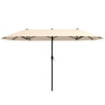 thumbnail image 1 of Costway Parasol de Patio Grand de 13 Pi, Parasol de Marché Extérieur à Double Face pour Table, pour Jardin, Beige, 1 of 10