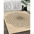 thumbnail image 2 of Ahgly Company Indoor Round Patterned Bronze Brown Area Rugs, 7' Round, 2 of 6