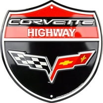 HangTime Corvette Highway 12x12 inch route sign