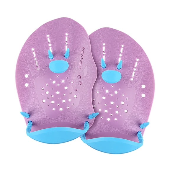 1 Pair Soft Silicone Swim Training Assist for Adults or Kids Ergonomic Designing Power Swimming Paddles Drag