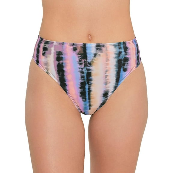 Salt Cove Womens Tie-Dye High-Waist Swim Bottom Separates