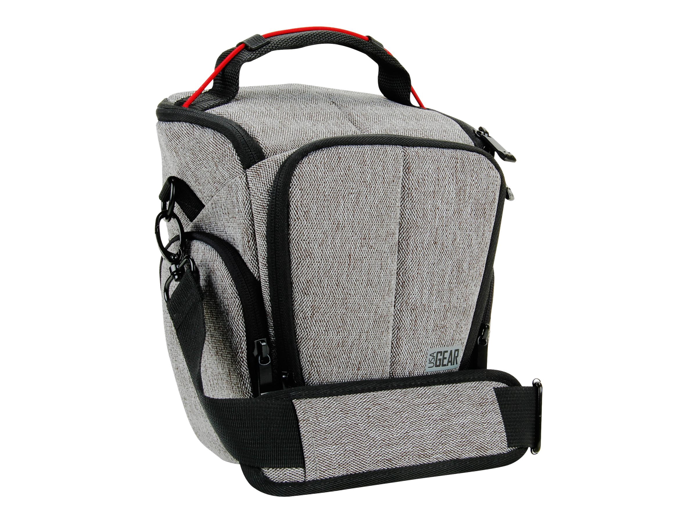 USA GEAR UTL Camera Case Bag with Smooth Streamlined Shape, Soft Cushioned Interior and Side Storage Pockets - Works Great for Sony , Olympus , Fujifilm and More Cameras