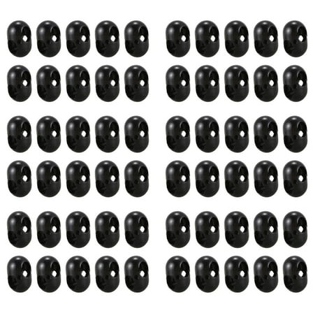 60Pcs Climbing Rope Net Plastic Connector Net Buckle for Outdoor Amusement Swing Climbing Rope Black